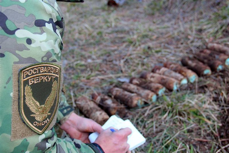 Взрывотехники ОМОН уничтожили взрывоопасные боеприпасы, обнаруженные в нескольких районах г. Севастополя