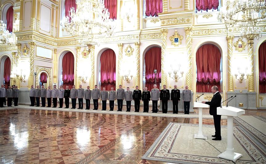 Высшие офицеры Росгвардии приняли участие в торжественном приёме в Кремле