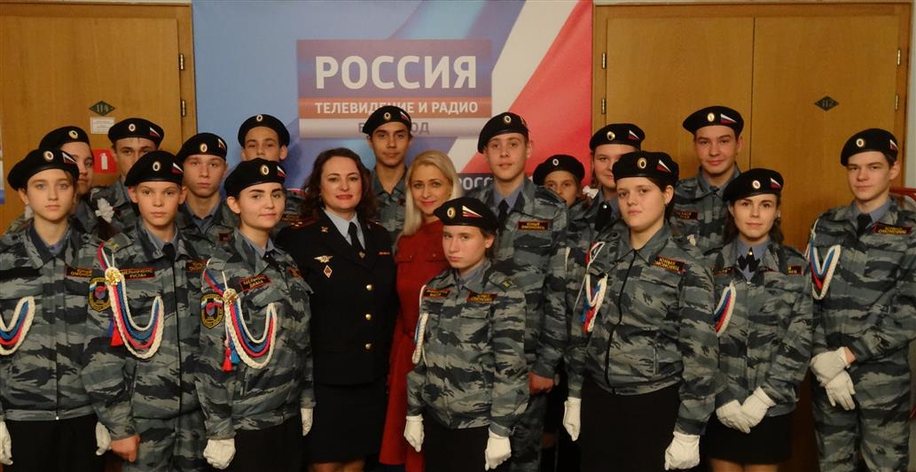 Во всемирный День телевидения кадеты профильного класса Росгвардии попробовали себя в роли дикторов 