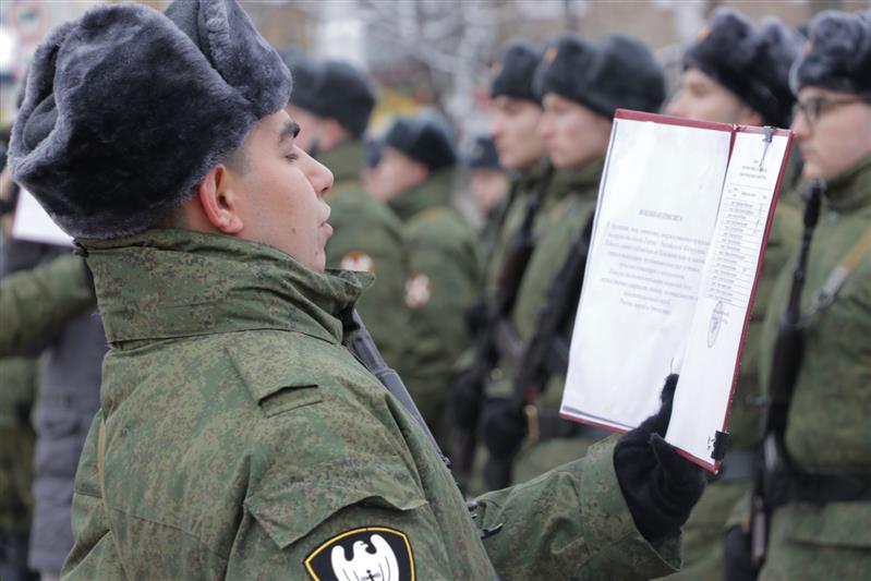 В Калуге состоялась церемония принятия присяги военнослужащими Росгвардии