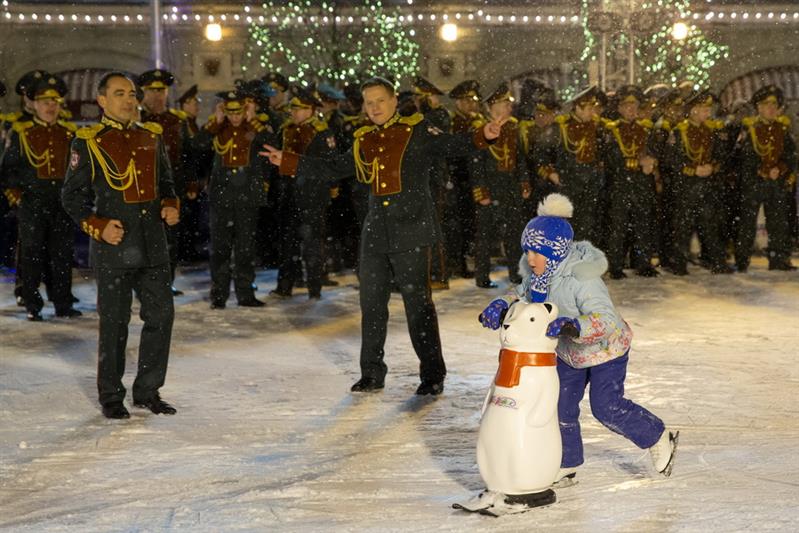 Ансамбль Росгвардии снимает новогодний клип на Красной площади (фото, видео)