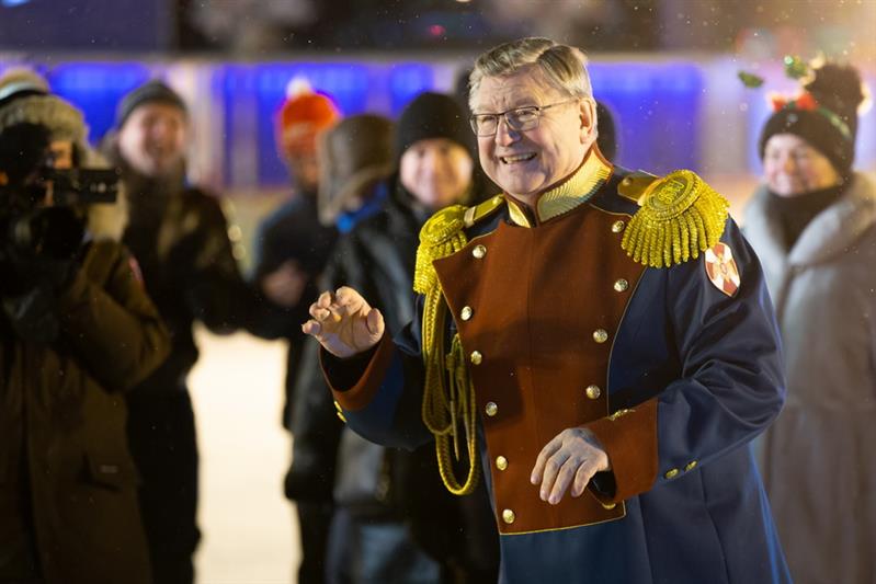 Ансамбль Росгвардии снимает новогодний клип на Красной площади (фото, видео)