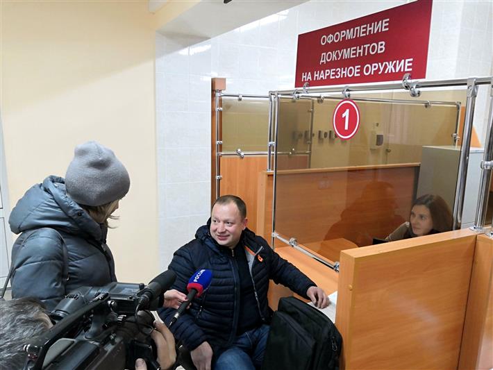 Начальник центра лицензионно-разрешительной работы рассказал зрителям телеканала ГТРК «Тамбов» о деятельности подразделения