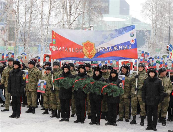 В Ханты-Мансийске росгвардейцы прошли  в  составе  «Батальона отважных»   