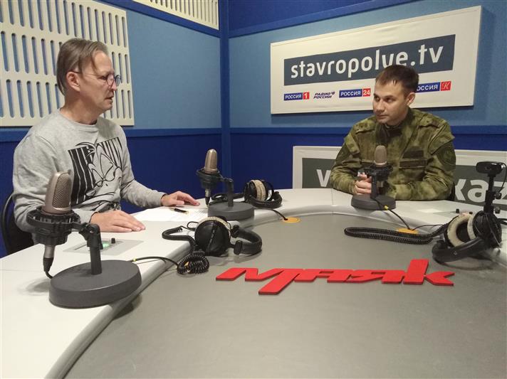 Росгвардеец принял участие в прямом эфире ГТРК «Ставрополье»