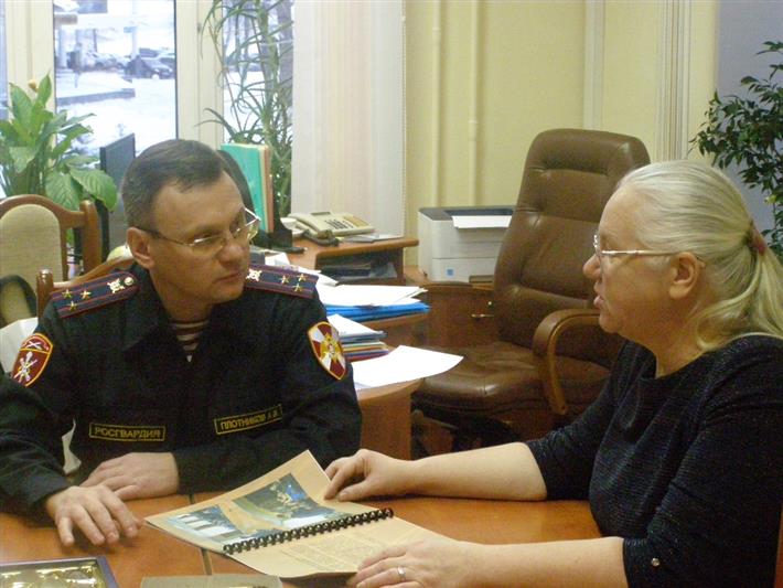 Начальник Управления Росгвардии по Архангельской области провёл рабочую встречу с уполномоченным по правам ребёнка в регионе