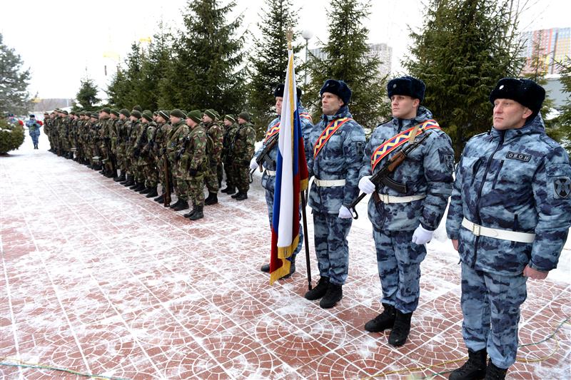 Бойцы московского ОМОН вернулись из служебной командировки