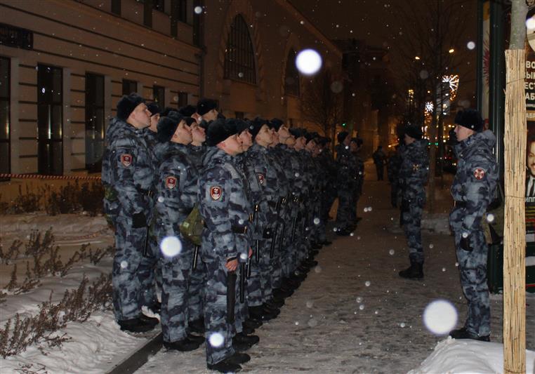 Военнослужащие ОДОН имени Дзержинского приняли участие в обеспечении правопорядка в столице в период январских праздников