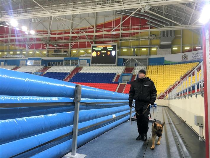 В Хабаровске сотрудники Росгвардии обеспечили безопасность матча за Суперкубок России по хоккею с мячом