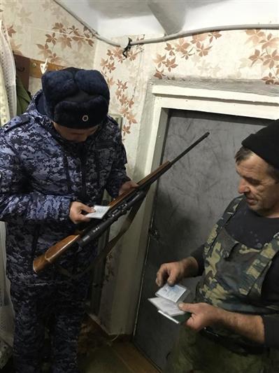 В Калмыкии росгвардейцами изъято более 50 единиц оружия, хранившегося с нарушениями установленных требований
