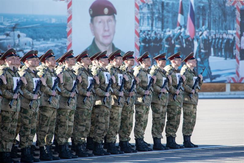 Парадная тренировка Росгвардии