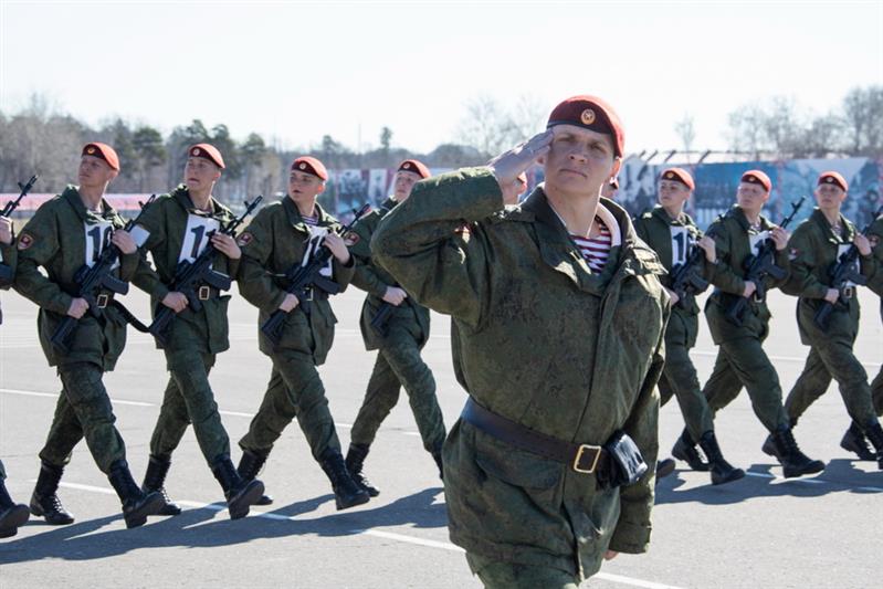 Парадная тренировка Росгвардии