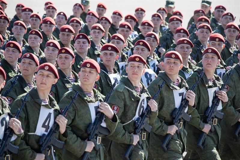 Парадная тренировка Росгвардии
