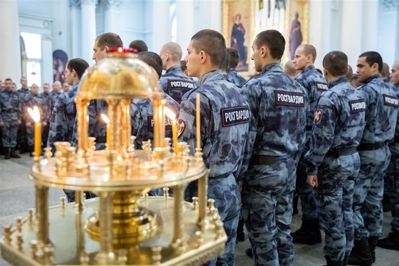 Молебен в соборе Лейб-гвардии Измайловского полка