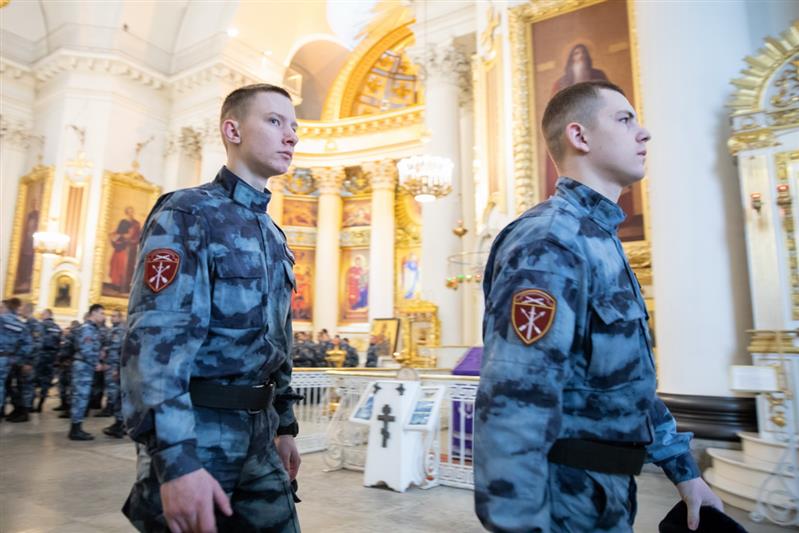 Молебен в соборе Лейб-гвардии Измайловского полка