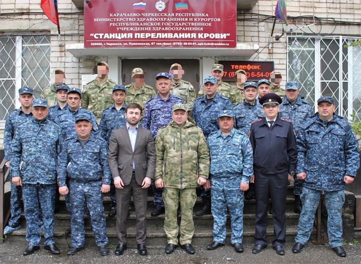 В преддверии Дня донора росгвардейцы Карачаево-Черкесии  посетили  региональную станцию переливания крови