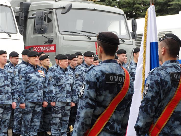Сотрудники крымского ОМОН «Беркут» отмечают 27-летие отряда