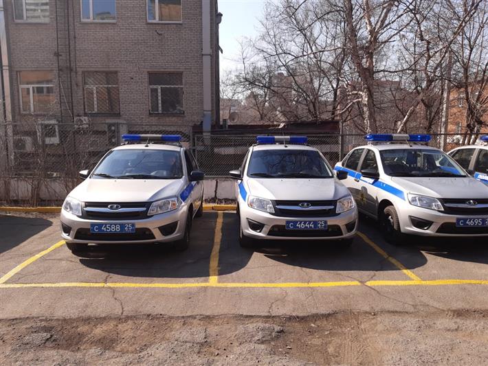 Автопарк владивостокского управления вневедомственной охраны пополнился новыми патрульными машинами