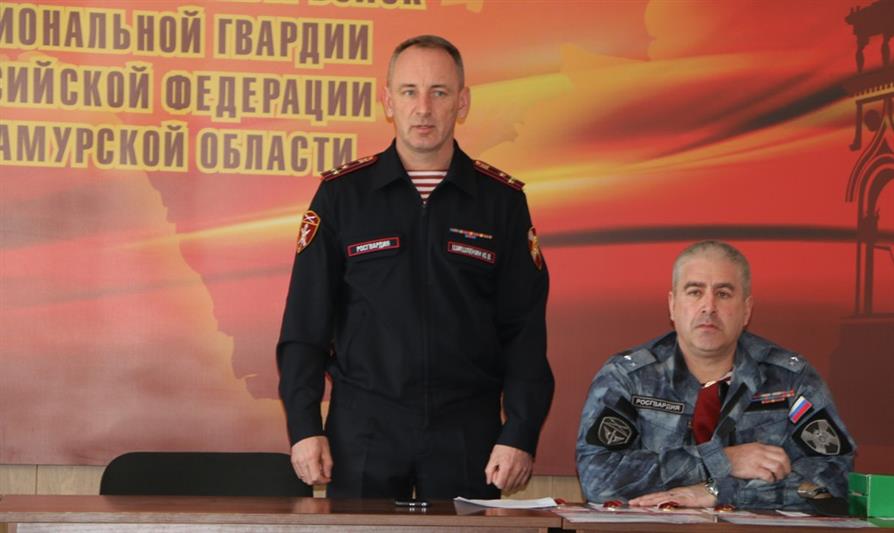 Сотрудников благовещенского ОМОН поздравили с наступающей годовщиной образования отряда (фото)
