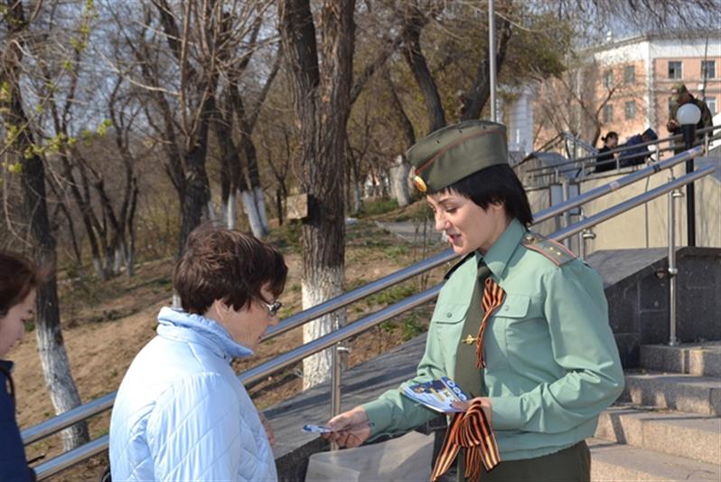 В Бурятии росгвардейцы поддержали всероссийскую акцию «Георгиевская лента»