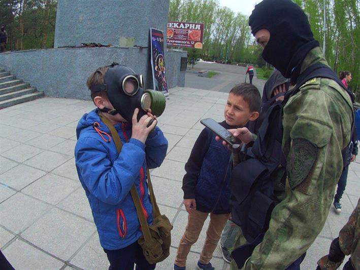 Кузбасские юнгвардейцы провели патриотическую акцию в городском парке