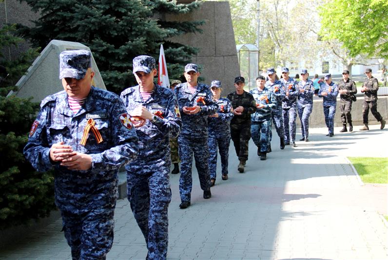 Военнослужащие и сотрудники Южного округа Росгвардии приняли участие в мероприятиях в честь Дня Победы