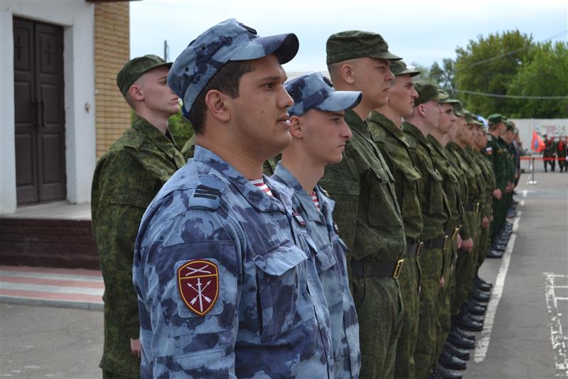 Омские росгвардейцы приняли участие в торжествах по случаю отправки призывников на военную службу