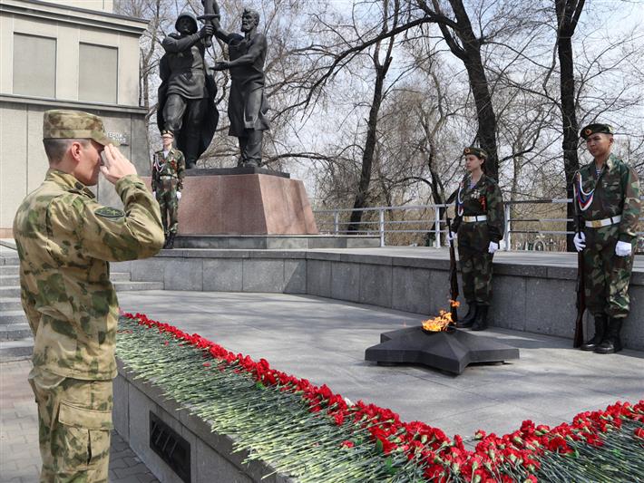 Мероприятия в рамках акции «Георгиевская лента» проведены росгвардейцами в Красноярске