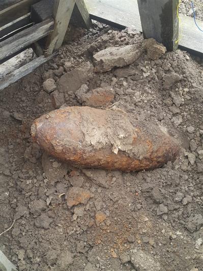 Сотрудники ОМОН обследовали авиабомбу времен войны, обнаруженную в садоводстве в Ленинградской области