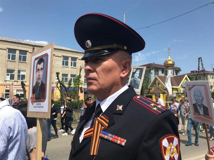Военнослужащие и сотрудники Южного округа Росгвардии приняли участие в мероприятиях в честь Дня Победы