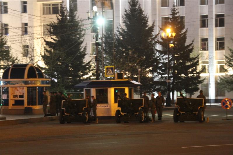 В Хабаровске состоялась ночная репетиция Парада Победы