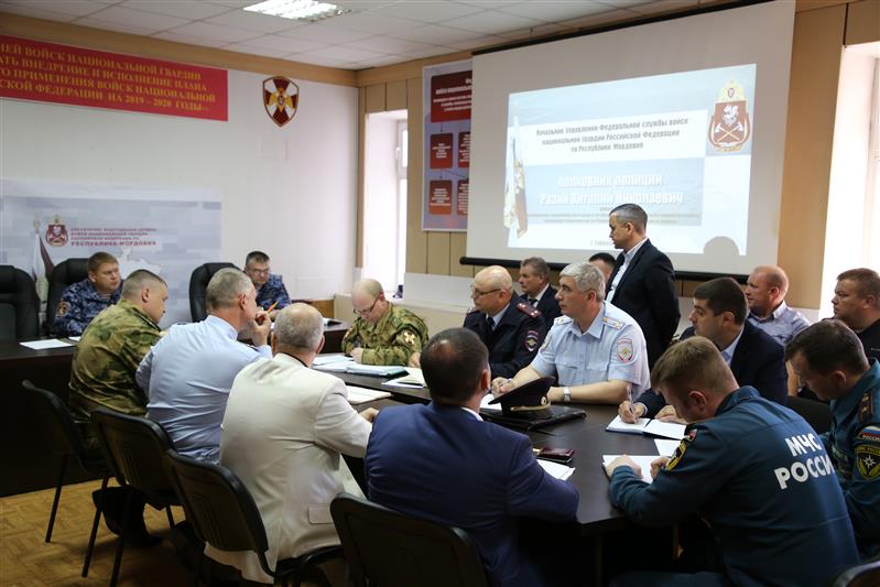 В мордовском управлении Росгвардии состоялось межведомственное совещание по вопросам обеспечения безопасности отборочного матча чемпионата Европы по футболу