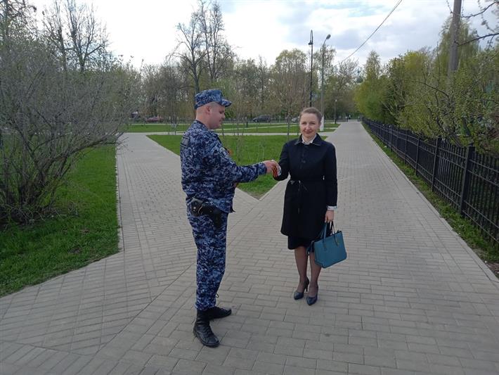 Сотрудники Главного управления Росгвардии по Московской области присоединились  к патриотической  акции  «Георгиевская лента»