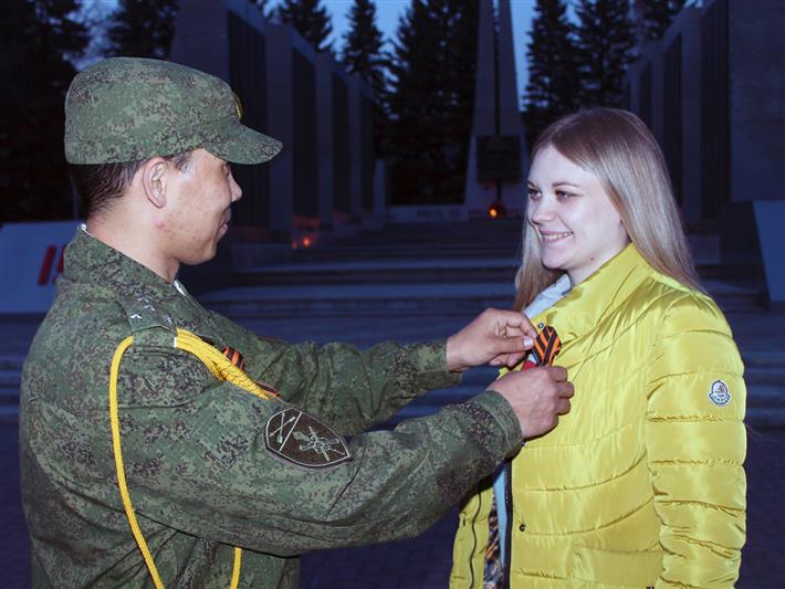 Алтайское республиканское управление Росгвардии присоединилось к акции «Георгиевская лента»