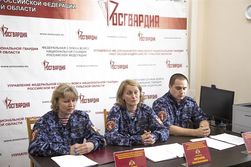 В Туле прошел брифинг об итогах деятельности региональных подразделений Росгвардии по контролю оборота оружия за первое полугодие