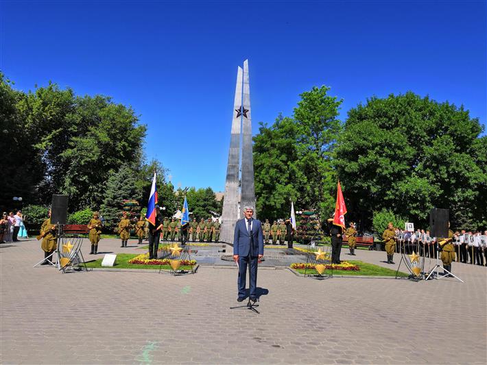 Астраханские росгвардейцы приняли участие в памятном мероприятии, посвященном 78-й годовщине начала Великой Отечественной войны