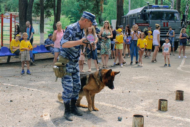 Воронежские омоновцы провели тематическое мероприятие в детском оздоровительном лагере «Зеленый огонек» 