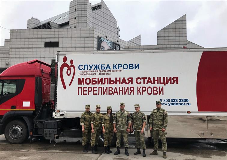 Военнослужащие Росгвардии в Амурской области приняли участие в сдаче донорской крови