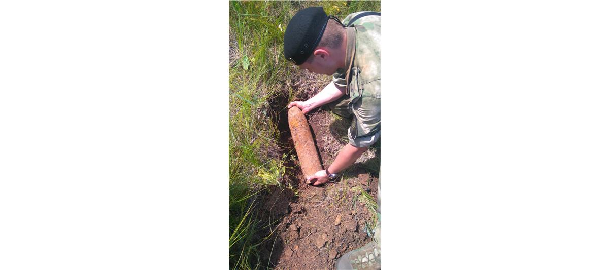 Взрывотехники самарского ОМОН на транспорте уничтожили артиллеристский снаряд времен Первой мировой войны