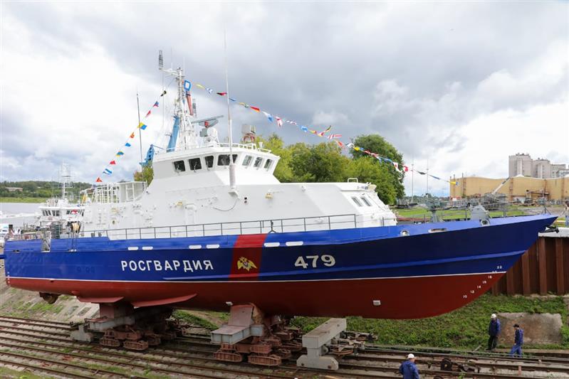 В Ярославской области состоялся спуск второго катера проекта «Грачонок», построенного для Росгвардии