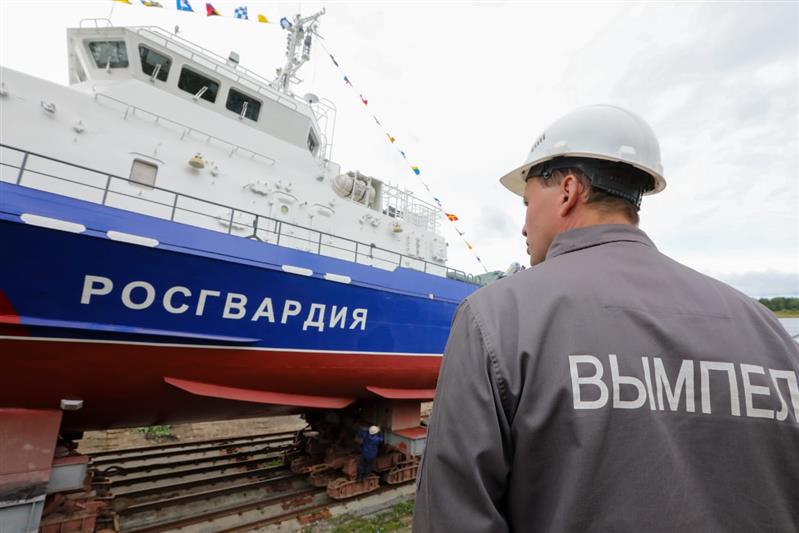 В Ярославской области состоялся спуск второго катера проекта «Грачонок», построенного для Росгвардии