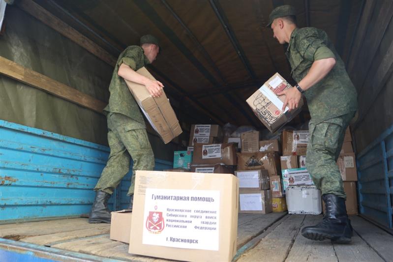 Росгвардия доставила очередную партию гуманитарной помощи в г.Нижнеудинск