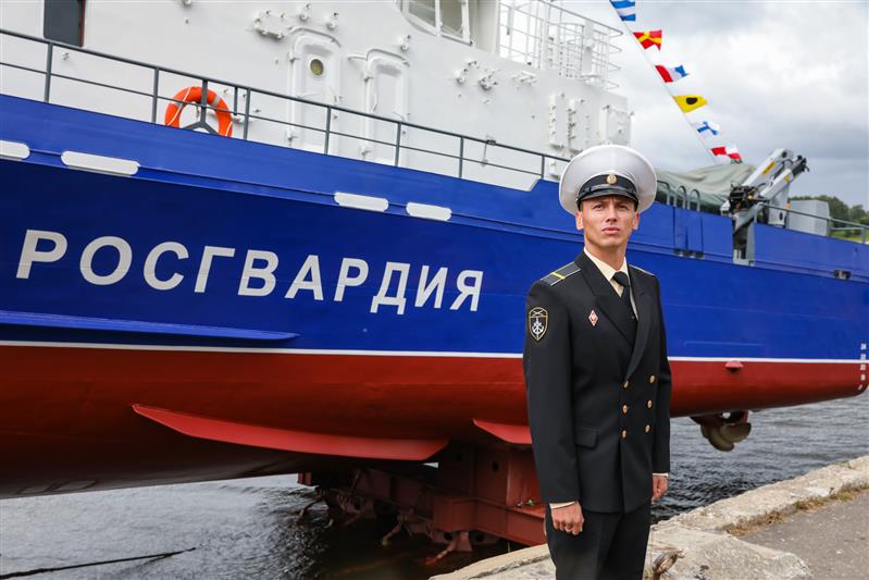 Состоялся спуск на воду третьего катера проекта «Грачонок» для Росгвардии