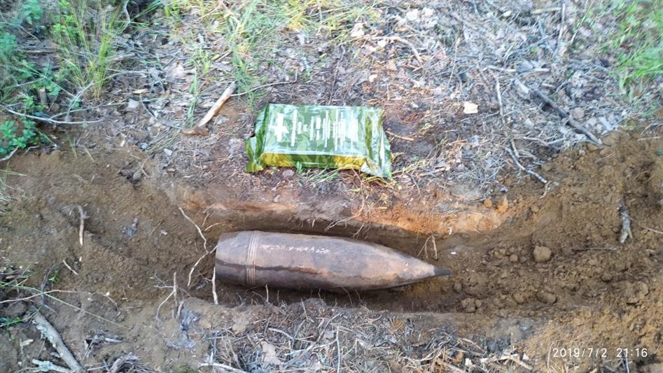 Саперы карельского ОМОН обследовали неиспользованный снаряд времен Великой Отечественной войны