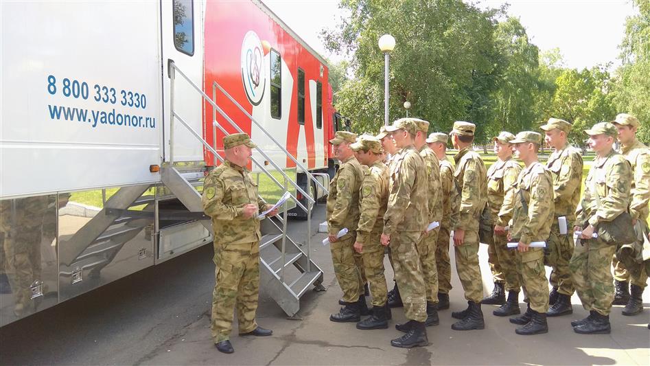  В Подмосковье военнослужащие Росгвардии приняли участие в донорской акции