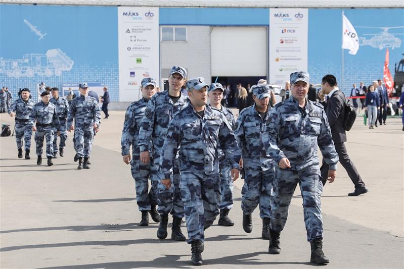 Росгвардия  участвует в обеспечении безопасности Международного авиакосмического  салона «МАКС-2019»