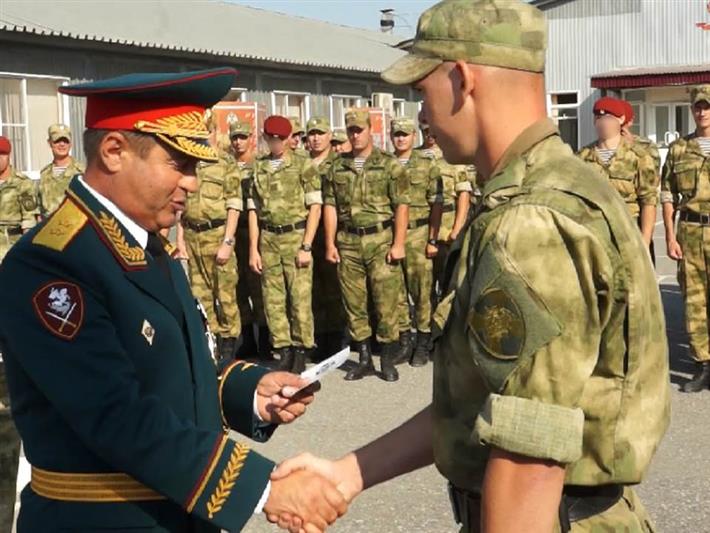 Командующий ОГВ (с) на Северном Кавказе поздравил личный состав отряда спецназа «Оберег» с окончанием служебной командировки 