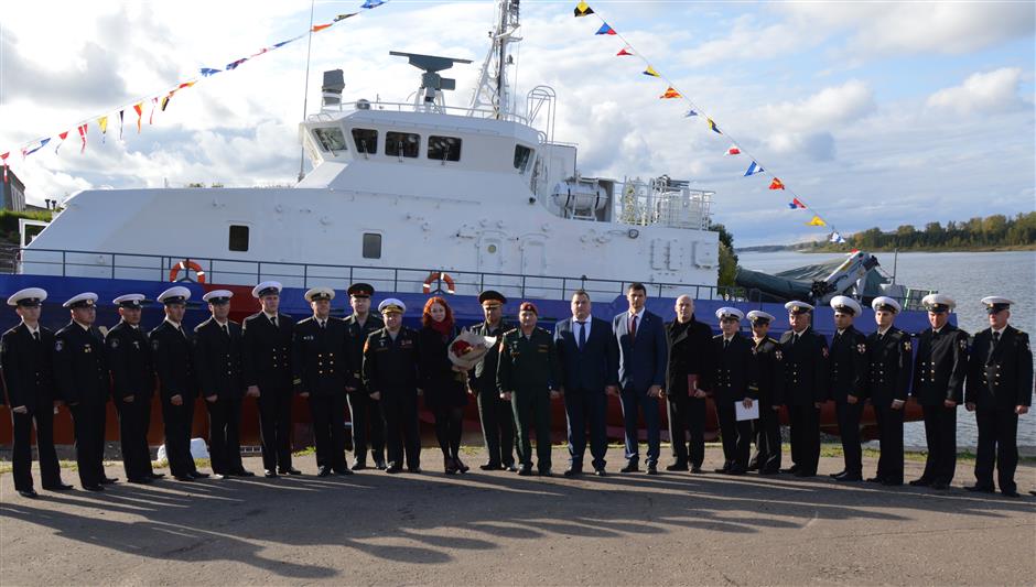 В Ярославской области состоялся спуск на воду катера проекта «Грачонок», построенного для Росгвардии
