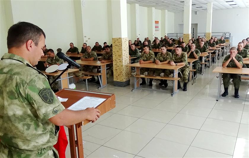 Военнослужащие севастопольского специального моторизованного полка Росгвардии присоединились к акции «Вместе против террора»