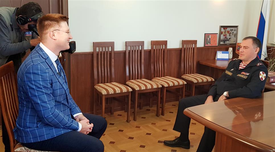 Телеканал «Россия 24» взял интервью у вновь назначенного руководителя астраханского областного управления Росгвардии (видео) 